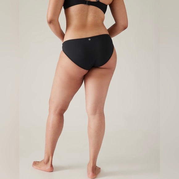 NWT- Athleta Black Clean Medium Bikini Swim Bottom L - Picture 7 of 11
